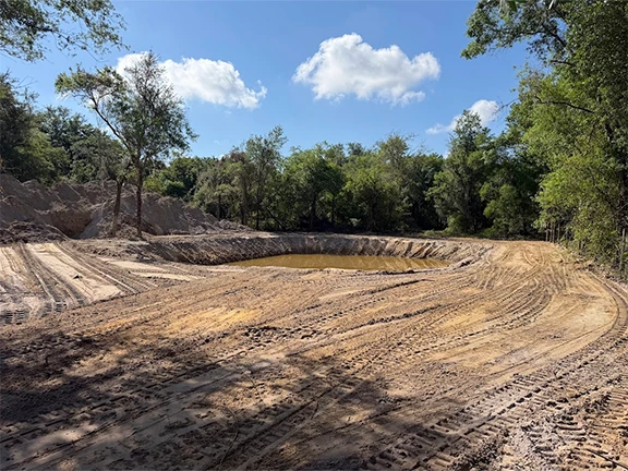 Scenic pond on lot